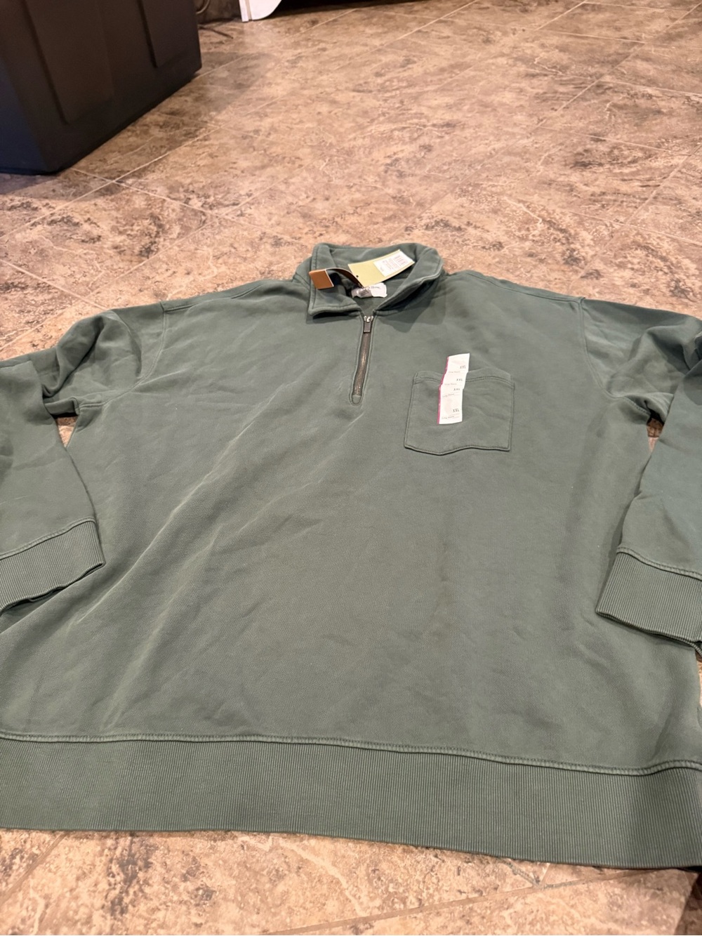 🍕Quarter-Zip Pullover Sweatshirt in Sage Green
